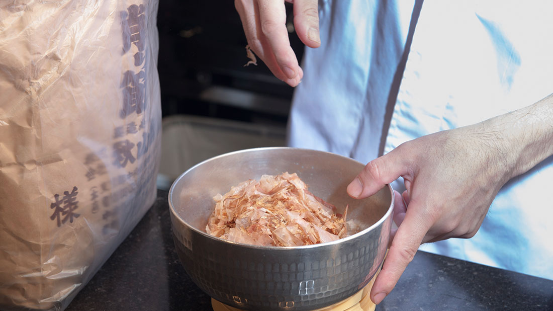 かつおだしのマリネ 野菜を漬け込む